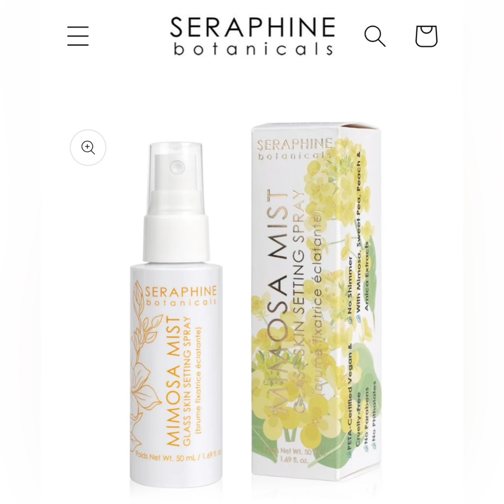 SERAPHINE BOTANICALS | Mimosa Mist | Glass Skin Setting Spray (Brand New!) 💘 - Picture 2 of 11